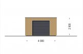 Garage in legno con tetto piano STELA F (struttura in legno), 4x6 m, 24 m² specification 2