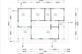 Casa in legno LINDA (66 mm), 78 m² + 15 m² di porticato specification 1