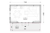 Ufficio in legno da giardino PREMIUM (34 mm + rivestimento), 7x4 m, 25 m² specification 1
