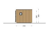 Casetta in legno da giardino INES PLUS con porticato (34 mm + rivestimento), 6x3 m, 18 m² specification 3