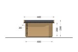 Casetta in legno da giardino POOLHOUSE (44 mm), 4x3 m, 12 m² specification 4