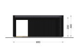 Casetta in legno da giardino INES PLUS con porticato (Coibentata, 34 mm + rivestimento), 6x3 m, 18 m² specification 4
