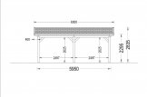 Tettoia auto in legno 5.5x4.2 m specification 5