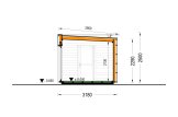 Casetta in legno da giardino INES (Coibentata, 34 mm + rivestimento), 6x3 m, 18 m² specification 6