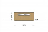 Garage in legno con tetto piano SILVIA F (34 mm + rivestimento), 4x6 m, 24 m² specification 3