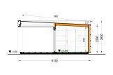 Casetta in legno da giardino INES PLUS con porticato frontale (Coibentata, 34 mm + rivestimento), 6x6 m, 36 m² specification 6