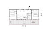 Casa in legno ADALINE (34 mm + rivestimento), 50 m² specification 1