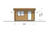 Casetta in legno da giardino a tetto piatto DREUX (34 mm), 4x3 m, 12 m² specification 2