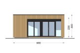 Casetta in legno da giardino INES PLUS con porticato frontale (Coibentata, 34 mm + rivestimento), 6x6 m, 36 m² specification 2