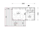 Casa in legno MILANA (34 mm + rivestimento), 41 m² specification 1