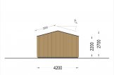 Casetta in legno da giardino PIA (Coibentata, struttura in legno), 4x3 m, 12 m² specification 4
