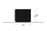 Casetta in legno da giardino INES con porticato (34 mm + rivestimento), 6x3 m, 18 m² specification 3