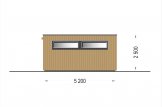 Garage in legno con tetto piano STELA F (struttura in legno), 3.2x5.2 m, 16.6 m² specification 3