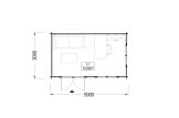 Casetta in legno da giardino WISSOUS (44 mm), 5x3 m, 15 m² specification 1