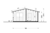 Casetta in legno da giardino OLIVIA S (34+34 mm), 6x6 m, 27 m² + 8 m² di porticato specification 6