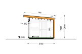 Casetta in legno da giardino EVELIN PLUS (Coibentata, 34 mm + rivestimento), 6x3 m, 15 m² specification 6