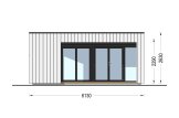 Casetta in legno da giardino INES PLUS con porticato frontale (34 mm + rivestimento), 6x6 m, 36 m² specification 2