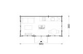 Casetta in legno da giardino OAK (34 mm), 6x3 m, 16 m² specification 1