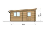 Garage in legno a tetto piatto MODERN (44 mm), 3.6x5.4 m, 20 m² specification 3