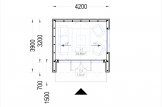 Casetta in legno da giardino PIA (Coibentata, struttura in legno), 4x3 m, 12 m² specification 1