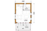 Casa in legno abitabile SALLY RV (Coibentata PLUS, 44 mm + rivestimento), 20 m² specification 1