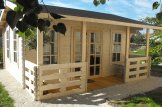 Casetta da giardino ROYAL (44 mm) 5x5 m 20 mq + 5 mq di porticato customer 1