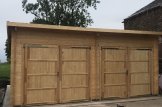 Garage in legno doppio a tetto piatto MODERN (44 mm), 6x6 m, 36 m² customer 1