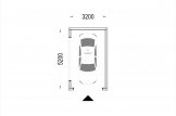 Garage in legno con tetto piano SILVIA F (34 mm + rivestimento), 3.2x5.2 m, 16.6 m² specification 1