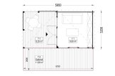 Casetta in legno da giardino IDA (34 mm), 6x3 m, 8 m² specification 1