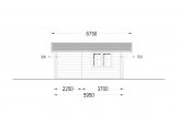 Casetta in legno da giardino NINA S (Coibentata, 44+44 mm), 6x6 m, 36 m² specification 3
