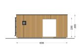 Casetta in legno da giardino INES PLUS con porticato a L (34 mm + rivestimento), 6x6 m, 36 m² specification 3