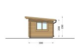 Casetta in legno da giardino a tetto piatto LILLE (44 mm), 4x3 m, 12 m² specification 5