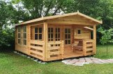 Casetta in legno ISLA con porticato (44 mm), 6x5 m, 18 m² + 7 m² customer 2