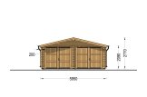 Garage in legno doppio CLASSIC DUO (44 mm), 6x6 m, 36 m² specification 2