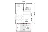 Casa in legno SALLY (34 mm + rivestimento), 20 m² specification 1