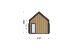 Casa in legno abitabile ADALINE RV (Coibentata PLUS, 44 mm + rivestimento), 42 m² specification 5