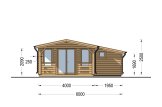 Casetta in legno ISLA con porticato (34 mm), 6x5 m, 18 m² + 7 m² specification 2