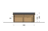 Garage in legno doppio a tetto piatto MODERN (44 mm), 6x5 m, 30 m² specification 4