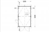 Garage in legno (28 mm) 3.2x5.2 m specification 1