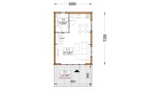 Casa in legno KARINA (Coibentata, 34 mm + rivestimento), 46 m² specification 1