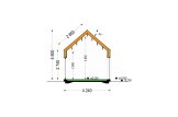 Casa in legno abitabile ADALINE RV (Coibentata PLUS, 44 mm + rivestimento), 42 m² specification 6