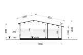 Casetta in legno ISLA con porticato (34 mm), 6x5 m, 18 m² + 7 m² specification 6