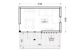 Ufficio in legno da giardino PREMIUM (34 mm + rivestimento), 5x3 m, 13 m² specification 1