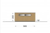 Garage in legno con ripostiglio attrezzi SILVIA F PLUS (34 mm + rivestimento), 6x6 m, 36 m² specification 5