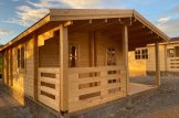 Casa in legno con porticato ARGO (Coibentata, 44+44 mm), 5x9 m, 35 m² + 8m² customer 2