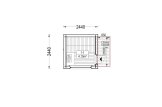 Sauna da esterno OKO (34 mm + rivestimento), 2.3x2.3 m, 4.1 m² specification 1