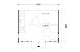 Casetta in legno da giardino ESSEX (34 mm), 5x4 m, 20 m² specification 1