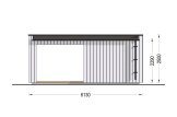 Casetta in legno da giardino INES con porticato (34 mm + rivestimento), 6x3 m, 18 m² specification 4