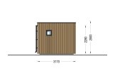 Casetta in legno da giardino INES PLUS con porticato (34 mm + rivestimento), 6x3 m, 18 m² specification 3