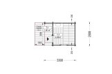 Sauna da esterno VIGOR (44 mm), 3.3x2.5 m, 4.85 m² specification 1